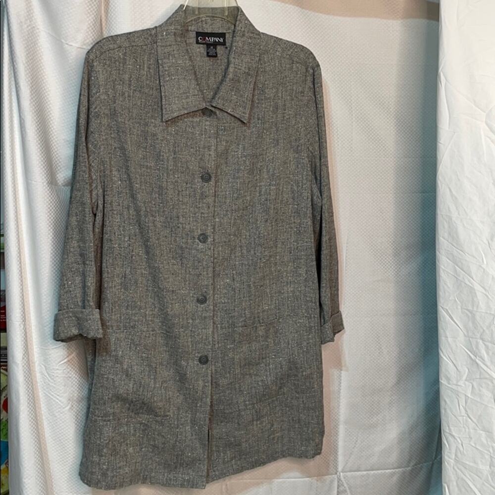 Company Ellen Tracy 1x linen longer jacket euc